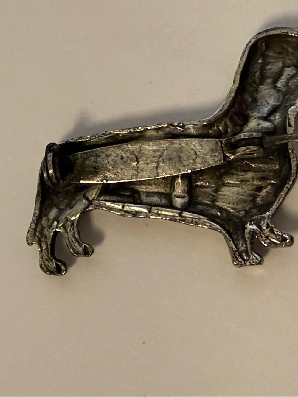 Silver Dachshund Dog Pin handcrafted by Christina and George Bauer NH brooch NEW